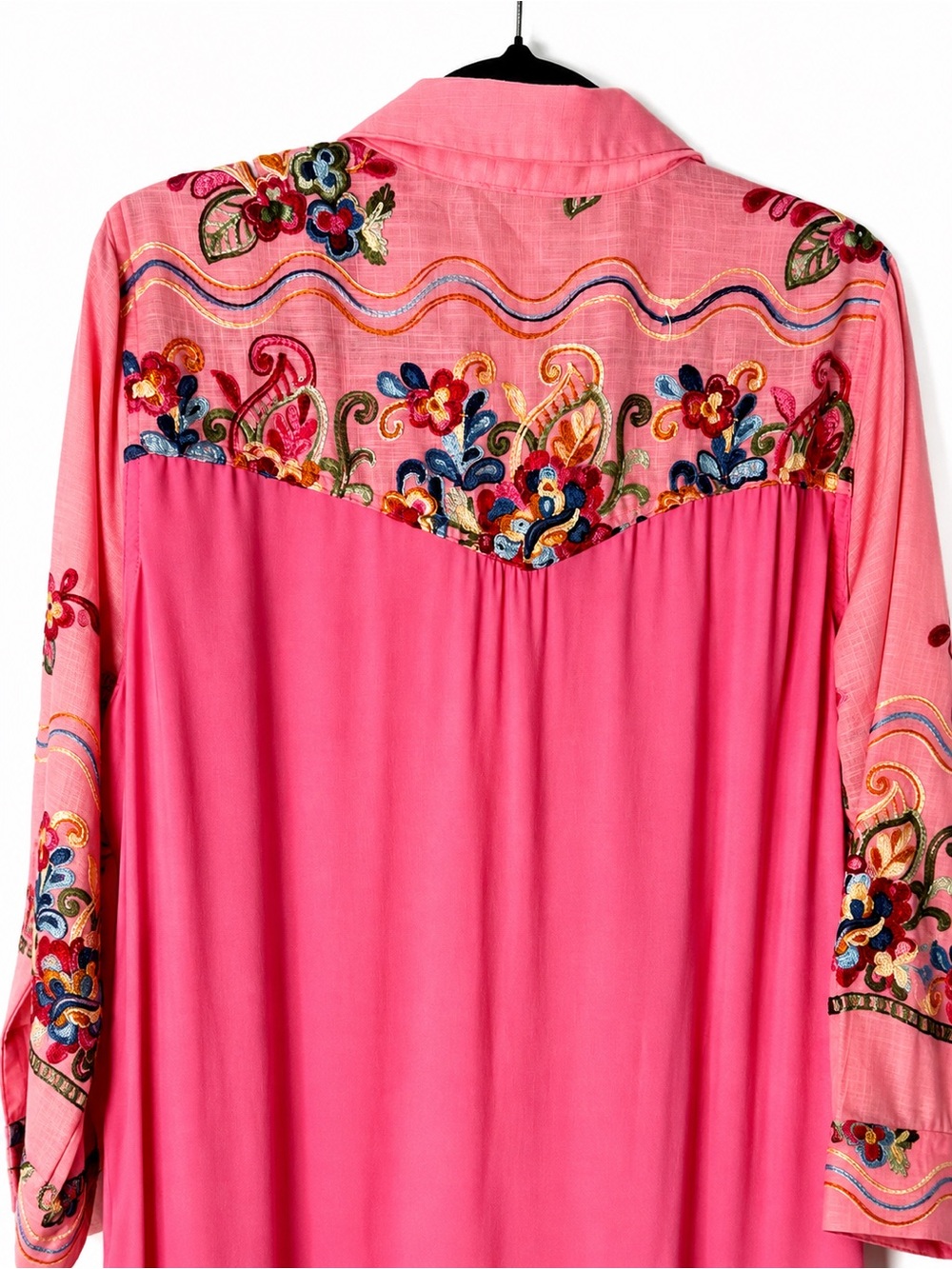 Aratta Beauty Mark Embroidered Maxi Duster/Dress – Rose Toned M – NWT - Picture 11 of 16